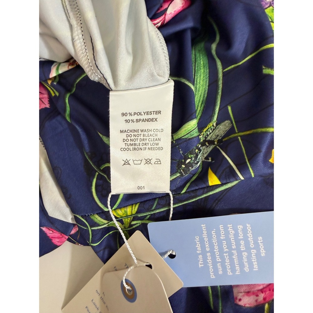 Acegolfs Botanical Energy Floral Quarter Zip XXL Long Sleeve Golf Top UPF New - Picture 13 of 14